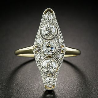 Edwardian Three-Stone Diamond Dinner Ring - 2