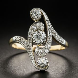 Edwardian Three-Stone Diamond Dinner Ring - 2