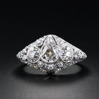 Edwardian Three-Stone  Diamond Ring