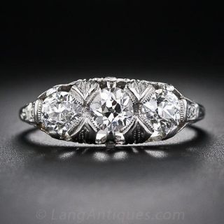 Edwardian Three-Stone Diamond Ring