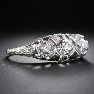 Edwardian Three-Stone Diamond Ring