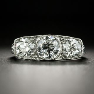 Edwardian Three-Stone Diamond Ring - GIA - 2