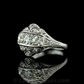 Edwardian Three Stone Diamond Ring