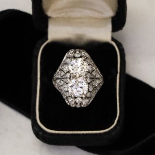 Edwardian Toi et Moi Diamond Dinner Ring
