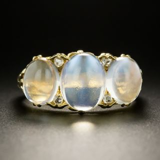 Edwardian Triple Moonstone Ring - 2