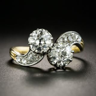 Edwardian Twin-Stone Diamond Ring - c.1900  - 2