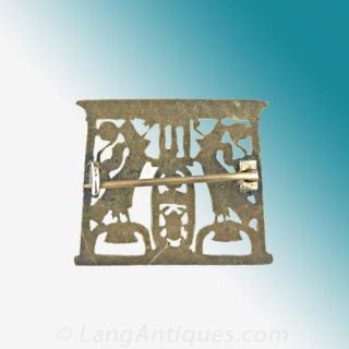 Egyptian Revival Enamel Brooch