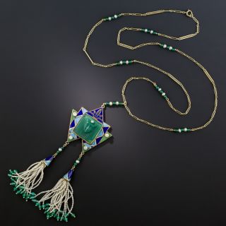 Egyptian Revival Necklace And Earrings