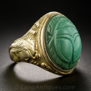 Egyptian Revival Scarab Ring