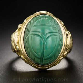 Egyptian Revival Scarab Ring