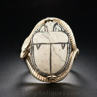 Egyptian Revival Scarab Ring