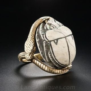 Egyptian Revival Scarab Ring