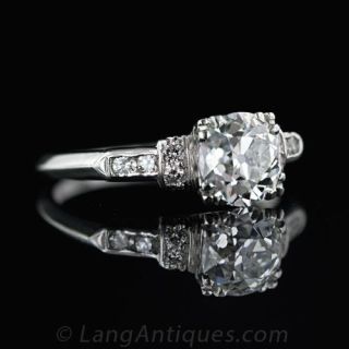 Elegant 1.22 Carat Art Deco Diamond Solitaire Ring