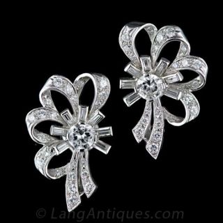 Estate Diamond Earrings 1930s