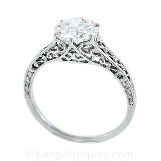Elegant Diamond Solitaire, Circa 1915