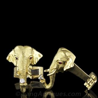 Elephant Cuff Links