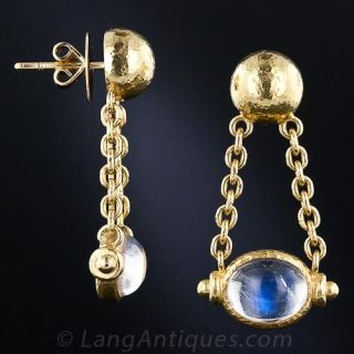 Elizabeth Locke Moonstone Earrings