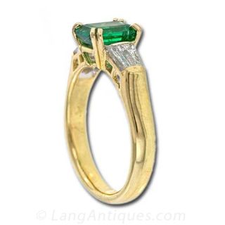 Emerald and Diamond Ring