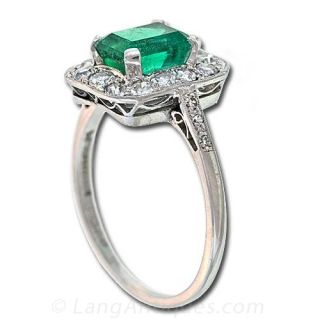 Emerald and Diamond Ring