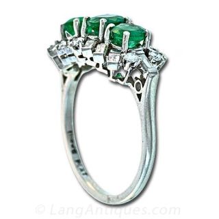 Emerald and Diamond Ring