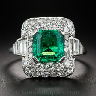 Emerald and Diamond Ring - 1