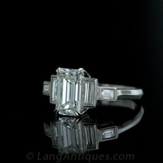 Emerald Cut Diamond Solitaire