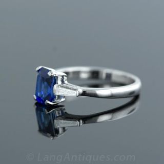 Emerald Cut Sapphire Solitaire