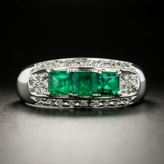 Emerald Trio and Diamond Ring - 3