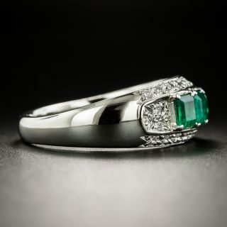 Emerald Trio and Diamond Ring
