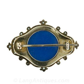 Enamel & Diamond Brooch/Locket