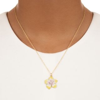 Enamel Flower Pendant