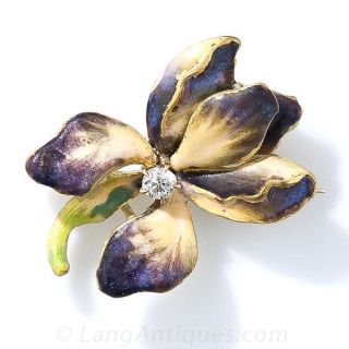 Enamel Iris Pin