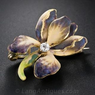 Enamel Iris Pin