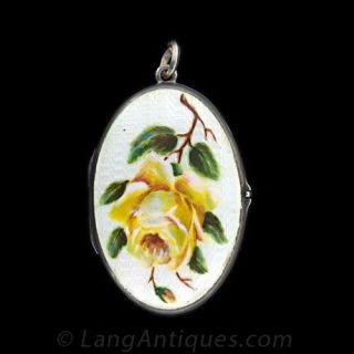 Enameled-Floral-Locket-Main-View