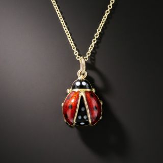 Enameled Lady Bug Drop