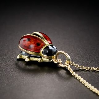 Enameled Lady Bug Drop
