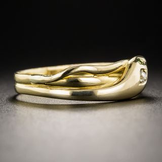 English 18K Diamond Snake Ring