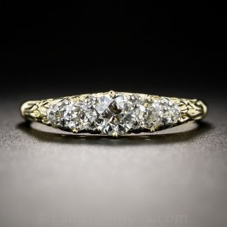 English 18K Five-Stone Diamond Ring