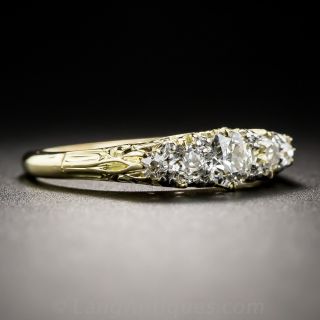 English 18K Five-Stone Diamond Ring