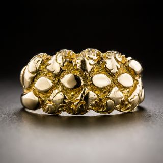 English 18K Victorian Keeper Band Ring - 3