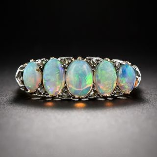 English Antique Opal and Diamond Ring