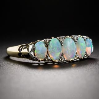 English Antique Opal and Diamond Ring