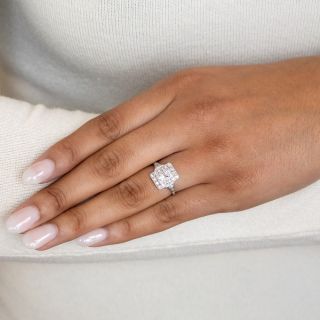 English Art Deco Petite Diamond Dinner Ring