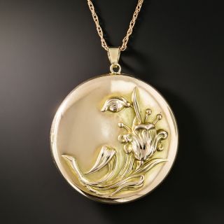 English Art Nouveau Locket Pendant - 6