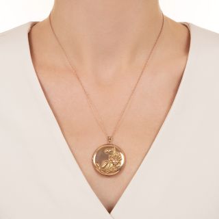 English Art Nouveau Locket Pendant