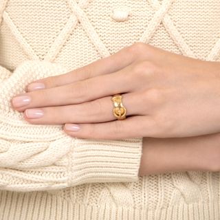 English Buckle Band Ring, Circa 1918