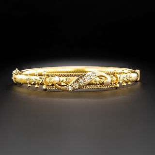 English Diamond Bangle Bracelet, Circa 1907 - 2