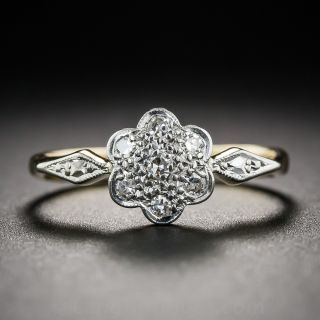 English Diamond Cluster Ring