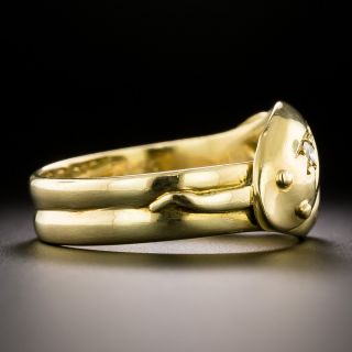 English Double-Headed Diamond Snake Ring, Circa 1936