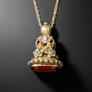 English Early-Victorian Carnelian Fob Pendant  - 2